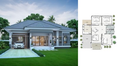 Rumah Minimalis 1 Lantai dengan Tata Letak Linear