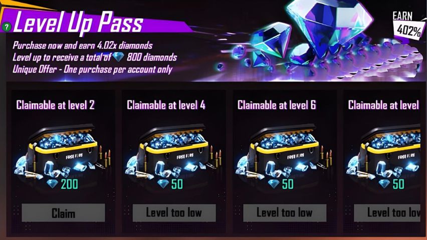level up pass ff