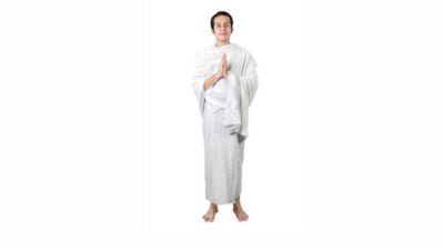 Tampilan Pakaian Ihram bagi Jamaah Haji Laki-laki.
