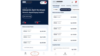 Pilih Menu Beli Paket