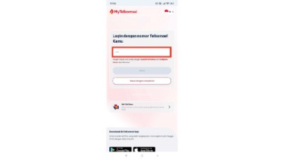 Masukkan nomor Telkomsel kamu