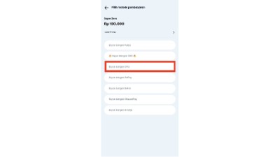 Lalu pilih metode pembayaran Bayar dengan OVO