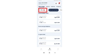 klik menu Filter di sebelah kiri-atas layar