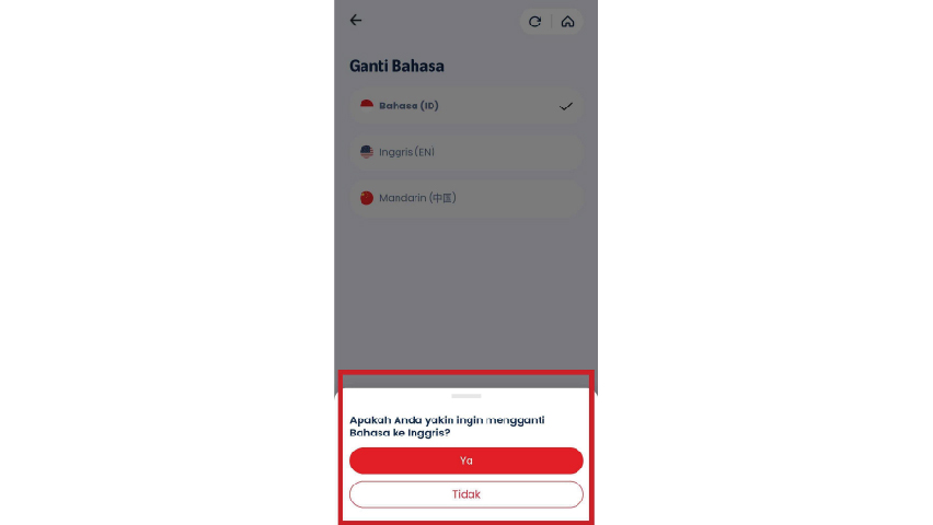 Konfirmasi Penggantian Bahasa