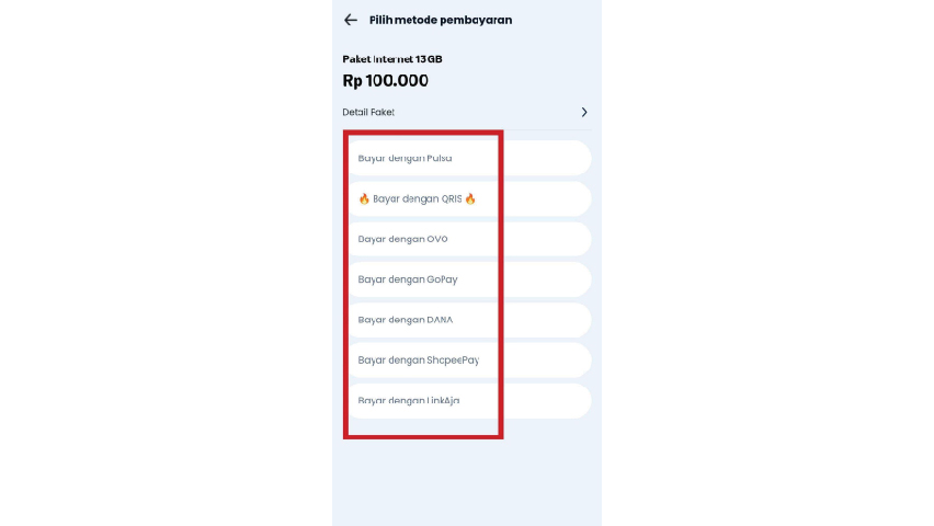 Pilih metode pembayaran yang sesuai, ikuti instruksi hingga pembayaran berhasil dilakukan