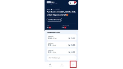 Di halaman Beranda, cari dan klik menu Akun