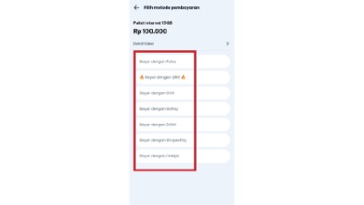 Pilih metode pembayaran yang sesuai, ikuti instruksi hingga pembayaran berhasil dilakukan