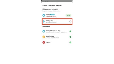 Pilih metode pembayaran dan pilih Bayar dengan Gopay