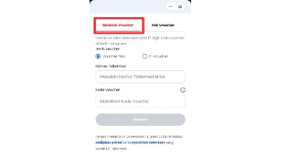 Klik bagian Redeem Voucher