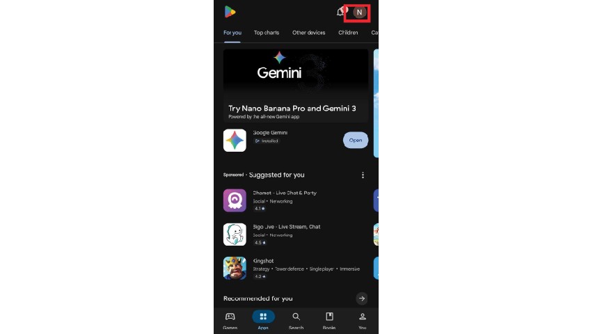 Buka Google Play Store
