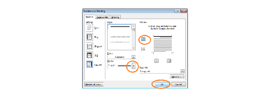 cara membuat garis kop surat di word