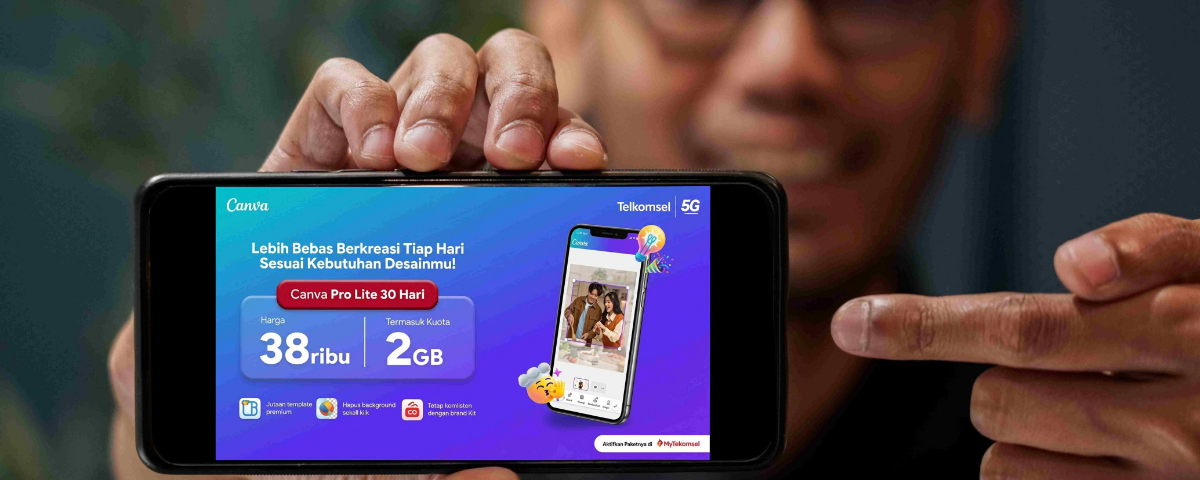 Bikin Desain Premium Lebih Mudah dari Mana Saja, Telkomsel Hadirkan Paket Bundling Canva Pro Lite